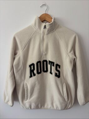 Roots Fleece Quarter Zip Top Size XL